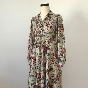 Young Edwardian floral print prairie dress