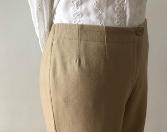Harve Benard wool rayon blend fawn trousers