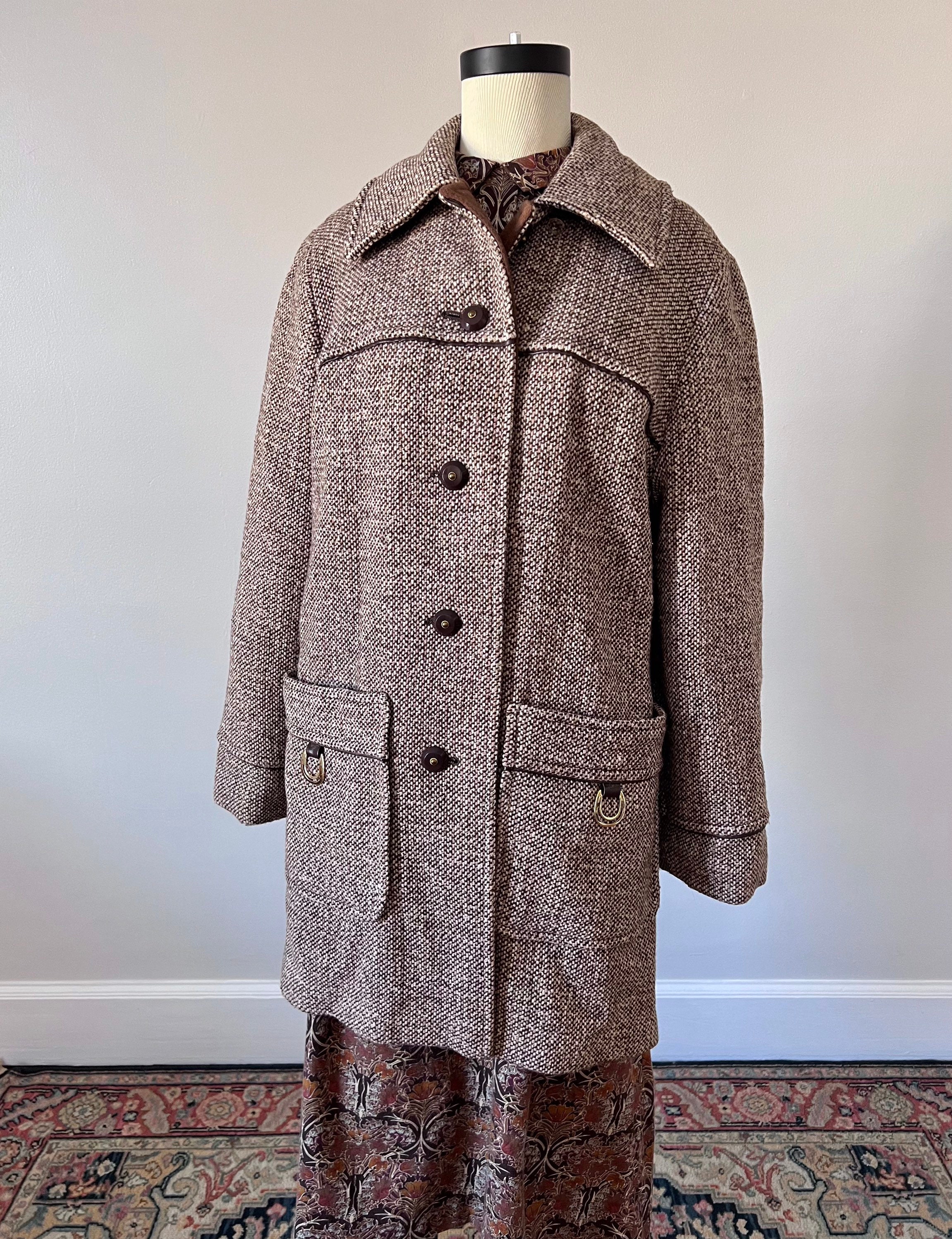 Penguin Tweed Wool Car Coat - Etsy