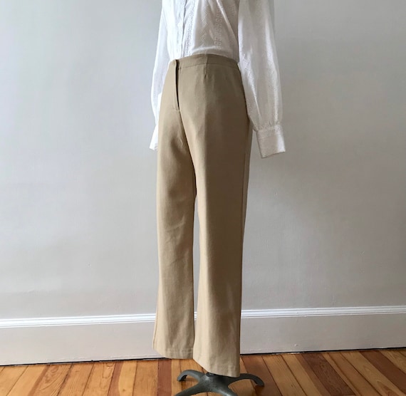Harve Benard wool rayon blend fawn trousers