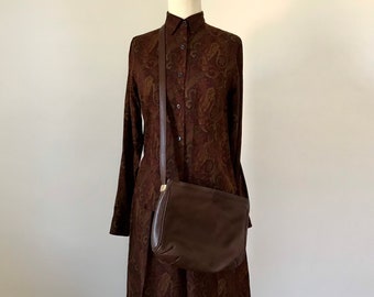 Mocha leather cross body / Shoulder bag