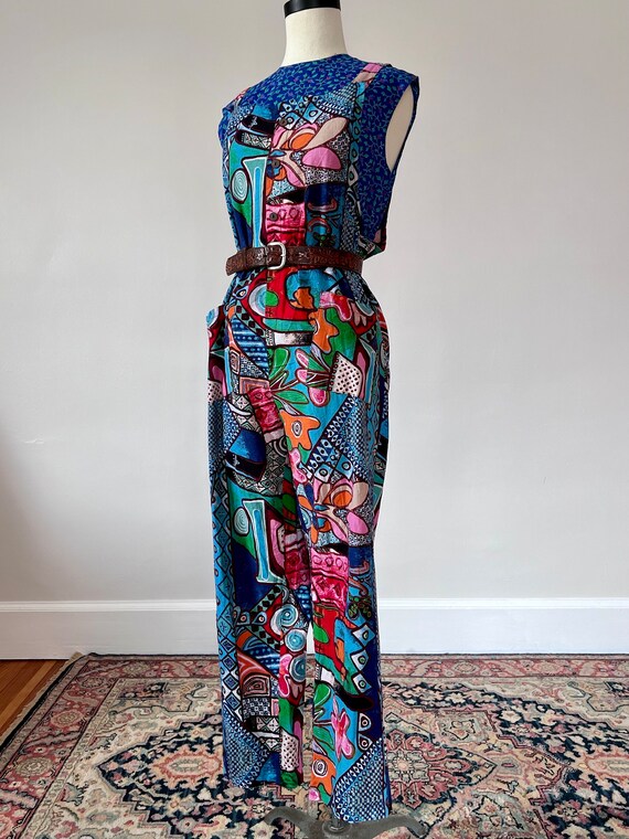 Cotton patchwork overalls - image 3