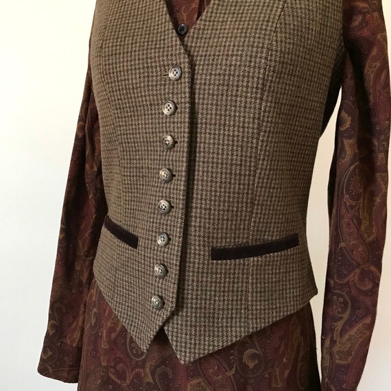 Ralph Lauren herringbone fitted wool vest - image 5