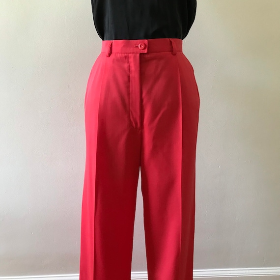 Escada watermelon pink high waisted trousers