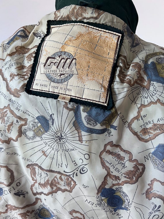 Forest green leather bomber jacket - Gem