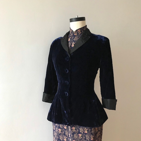 40s velvet designer blazer jacket