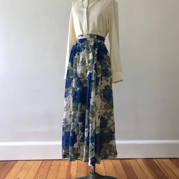 Geiger floral cotton maxi skirt