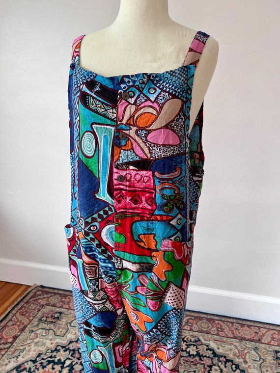 Cotton patchwork overalls - image 7