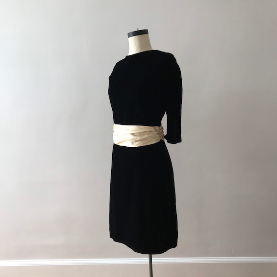 Cotton velvet low back midi dress