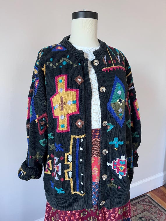 Peruvian hand knit sweater - image 3