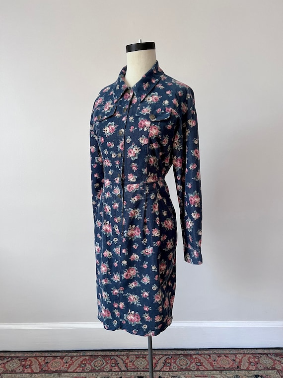 Laura Ashley corduroy floral dress