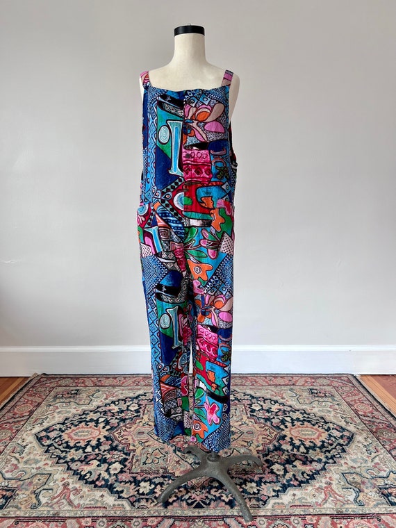 Cotton patchwork overalls - image 5