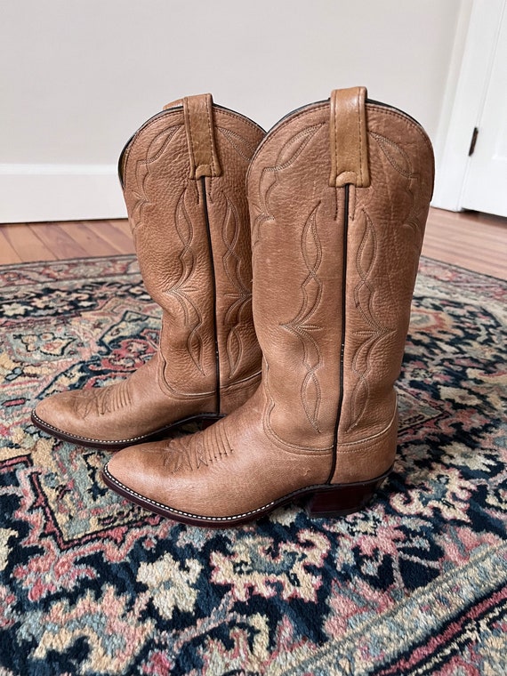 Honey Leather Dan Post Cowboy Boots