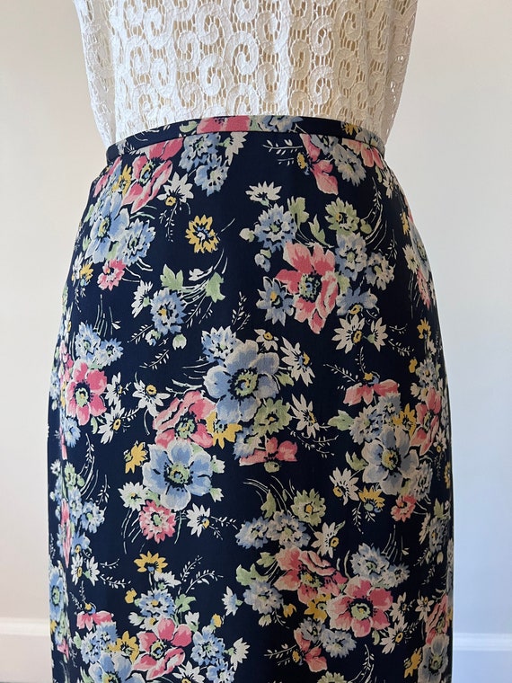 Ralph Lauren silk floral maxi skirt