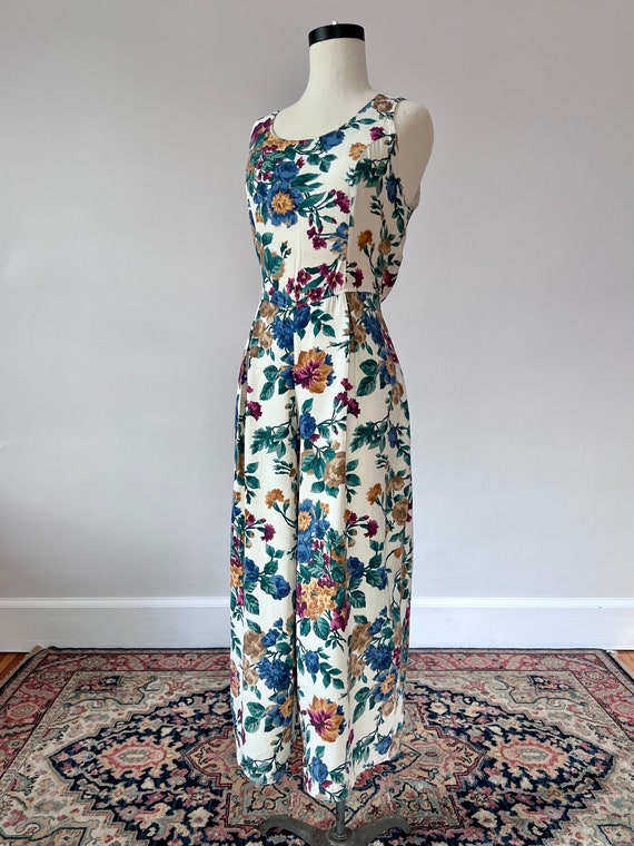 Floral rayon jumpsuit