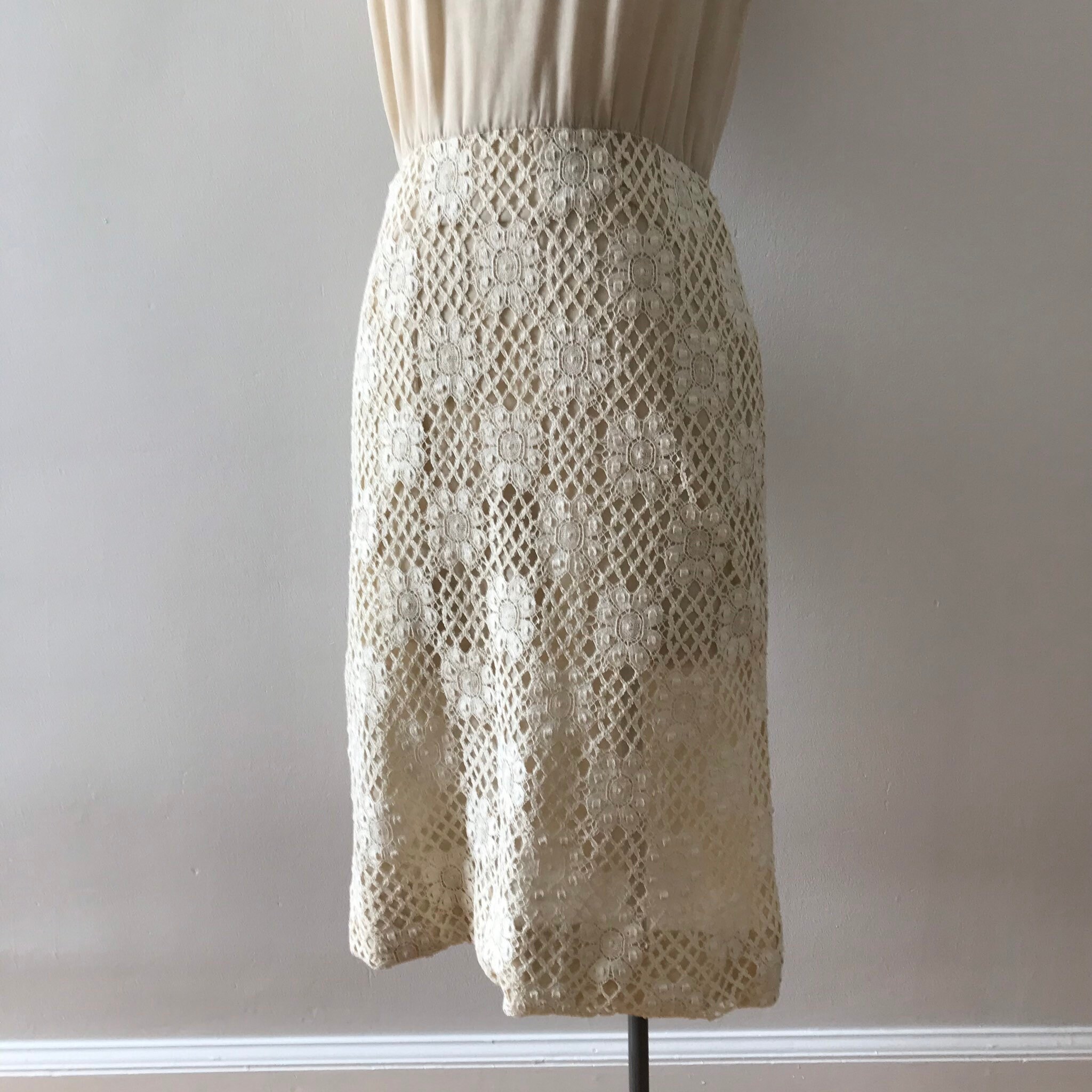 white christmas dresses Belleza Women’s Crochet Maxi Dress – Strapless Hollow Out Knitted Sundress, Breathable Summer Beachwear, White / S by Nordic Peace main image 0