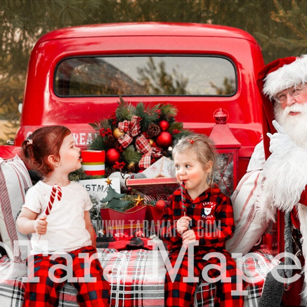Christmas Truck Digital Backdrop - Etsy