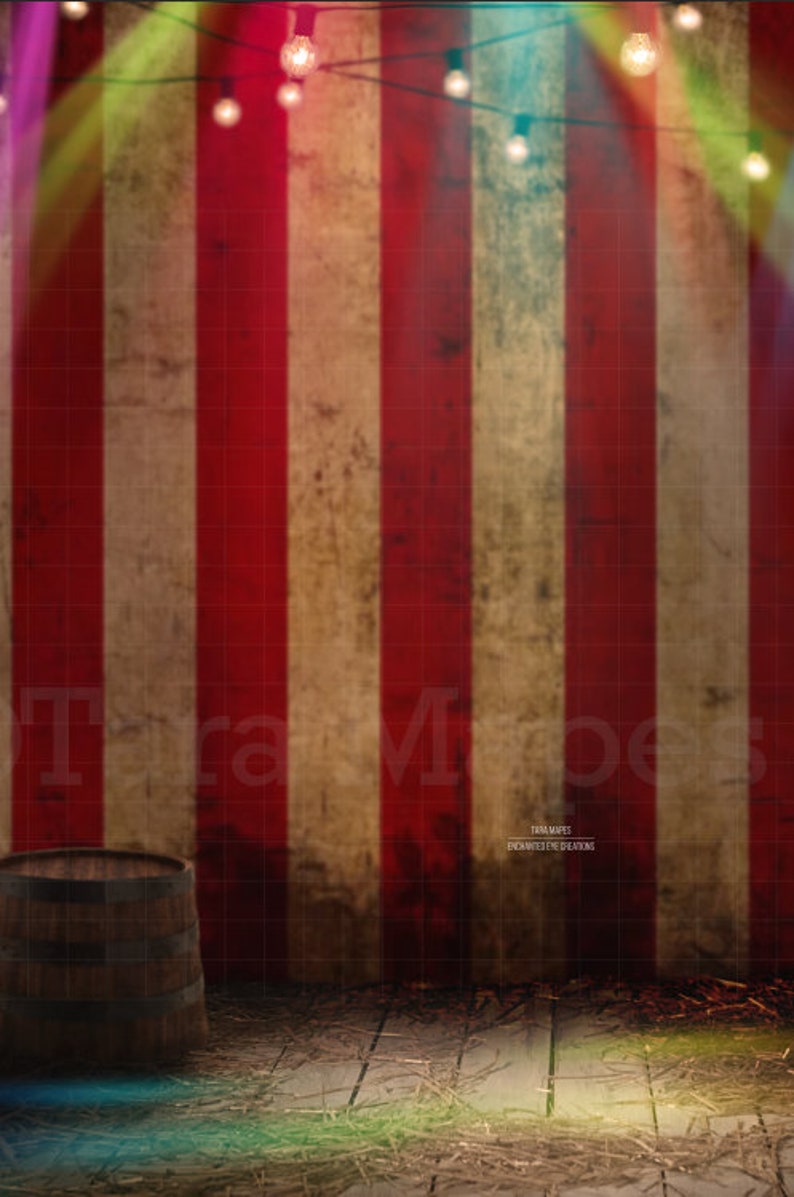 Vintage Circus Stripes Tent Background Digital Background | Etsy