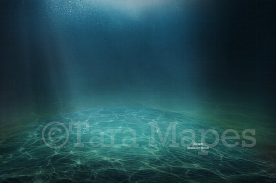 Underwater Ocean Floor Sunlight In Ocean Digital Etsy