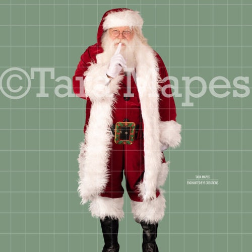 Santa Overlay PNG Santa Saying Shhh 