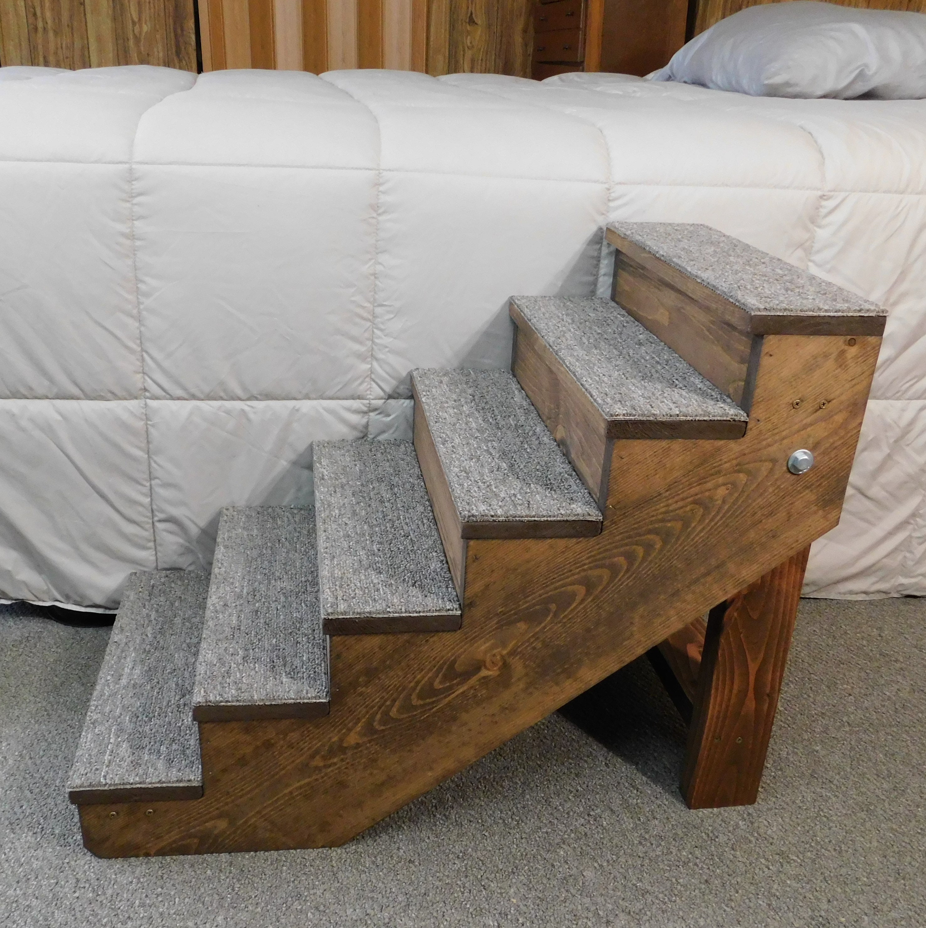 Pet Stairs for Tall Beds Wooden Handmade Folding Dog Stairs Small Pet