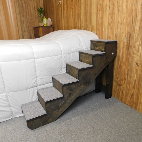 Wood Pet Stairs for Tall Beds Handmade to Order Folding Steps Etsy