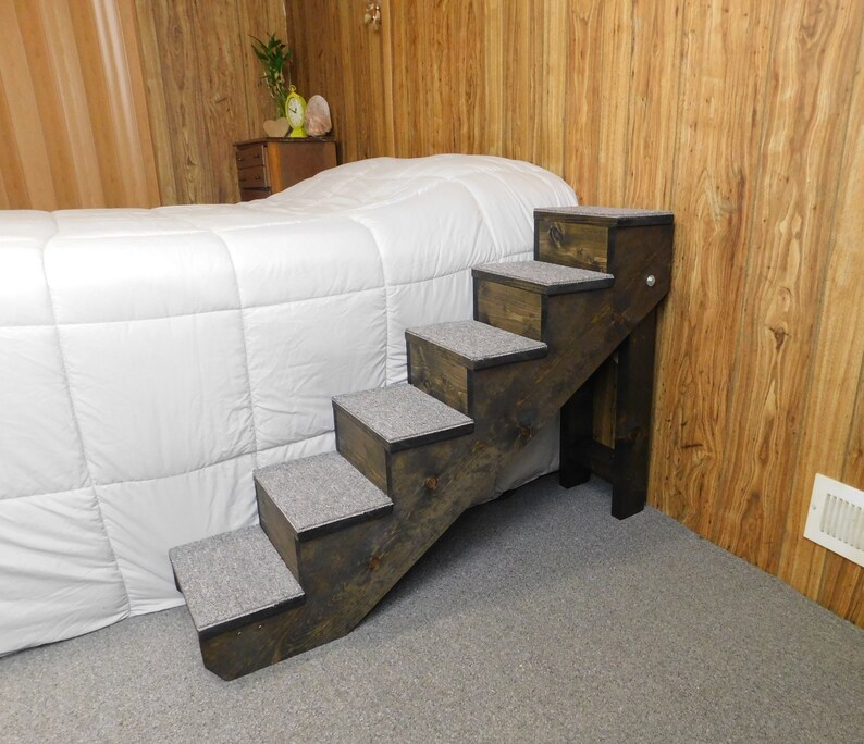 Wood Pet Stairs for Tall Beds Handmade to Order Folding Steps Etsy