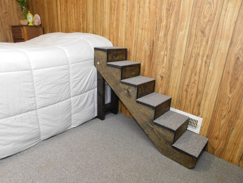 Wood Pet Stairs for Tall Beds Handmade to Order Folding Steps Etsy