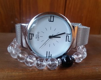 Silber Uhren für Männer Klassische Armband Edelstahl ArmbandUhr Schlichte Armbanduhr Minimalist Uhr Herren Geschenk für Bräutigam Uhr