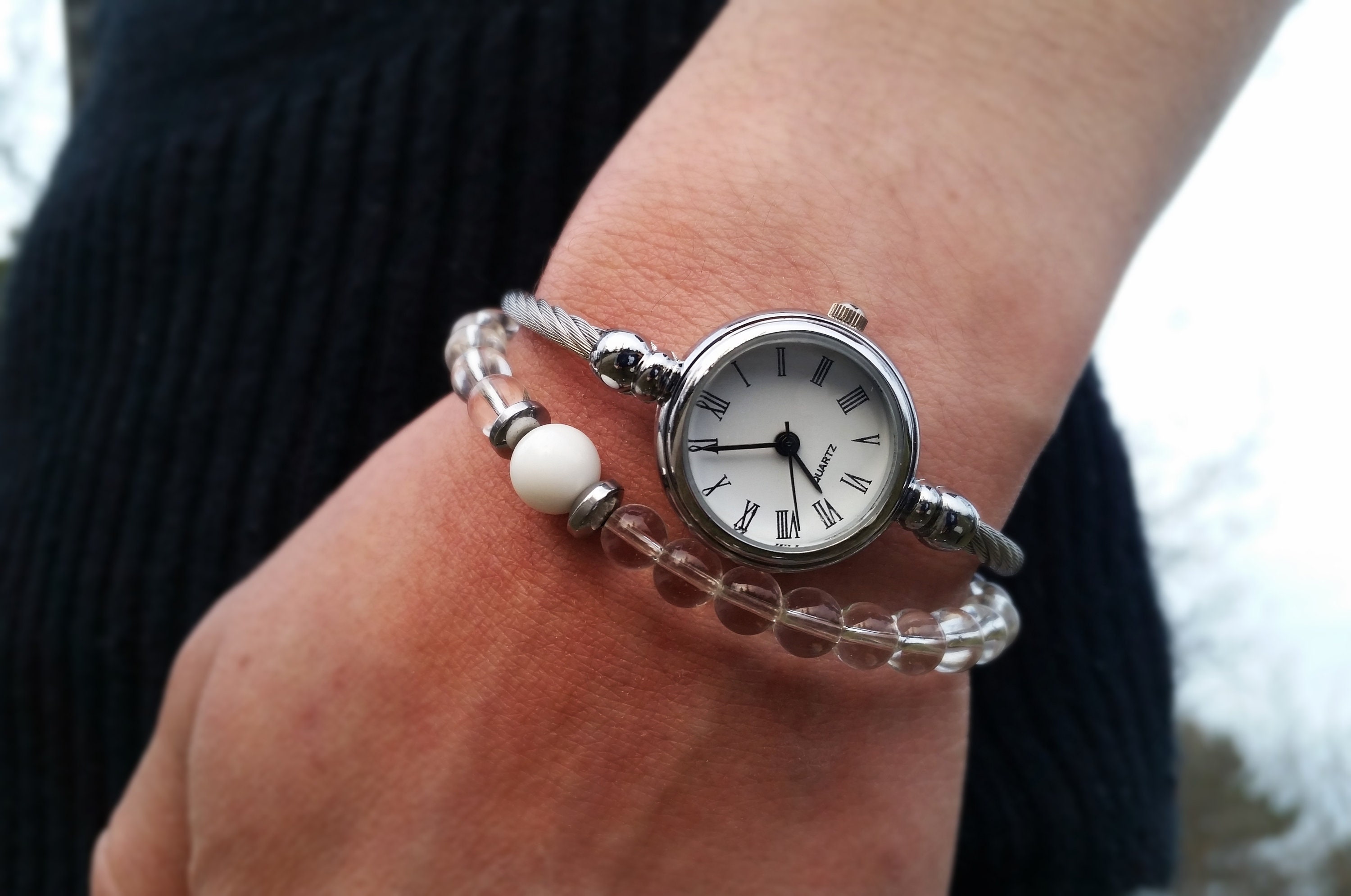 Minimalist Bracelet Watch in silver Tone Minimalist Oval Case Watch | Anne Klein main image 4