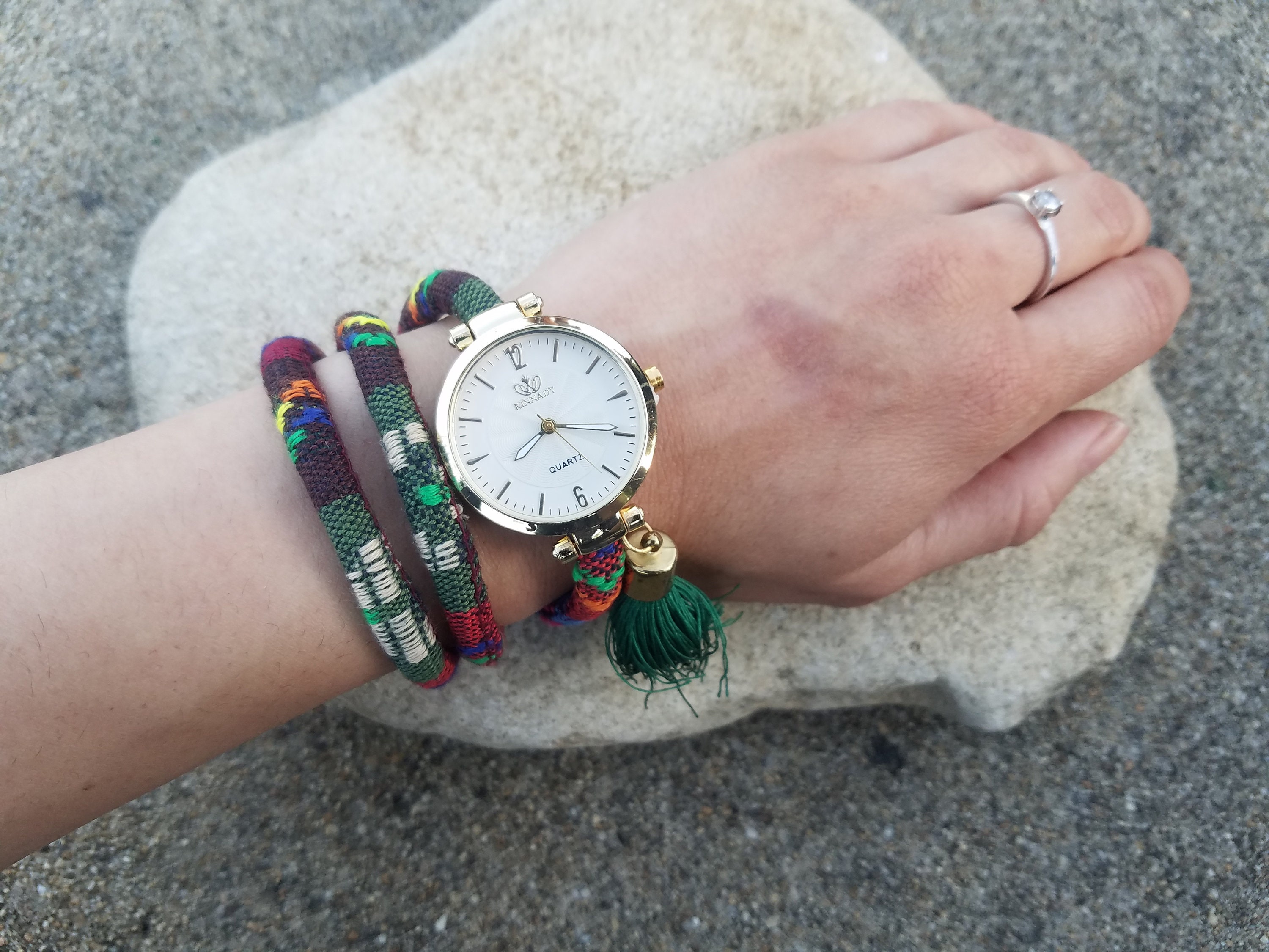 Wrap Boho Watch Bracelet Rainbow Woman Multicolor Watches - Etsy display picture 1