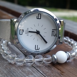 Silver Watch for Her Watches for Women Classic Watch Bracelet Stainless Steel Watch Minimalist Watch Ladies Watch Small Watch B-day Gift