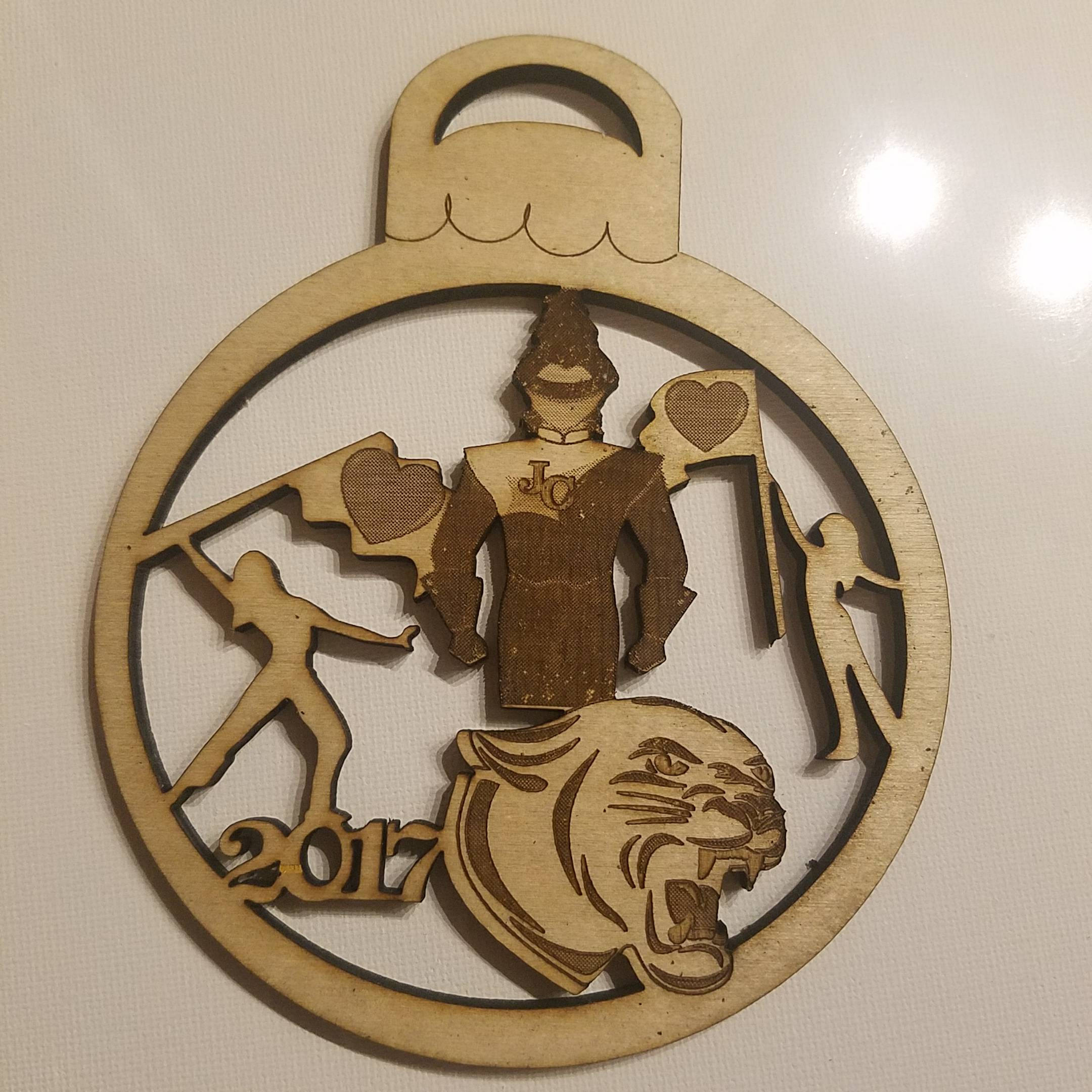 Custom lasered Christmas ornament Color Guard and Matching Etsy