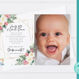 cartão com foto dos padrinhos para impressão rosa rosa proposta de madrinha cartão com foto poema do padrinho você será minha madrinha arquivo digital imprimir em casa