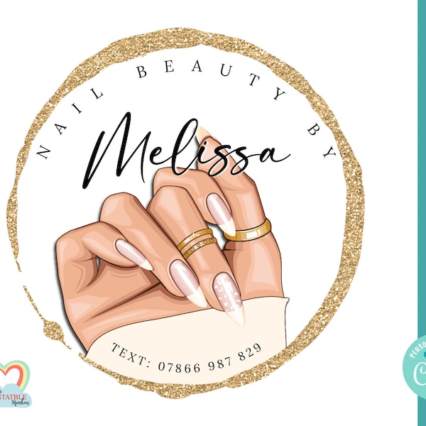 beauty logo, Nail Artist Logo Design, Premade Logo, Elegant Logo, Nail Art, Nail Polish Logo, Nail Technician Logo, Nail Salon Logo Design