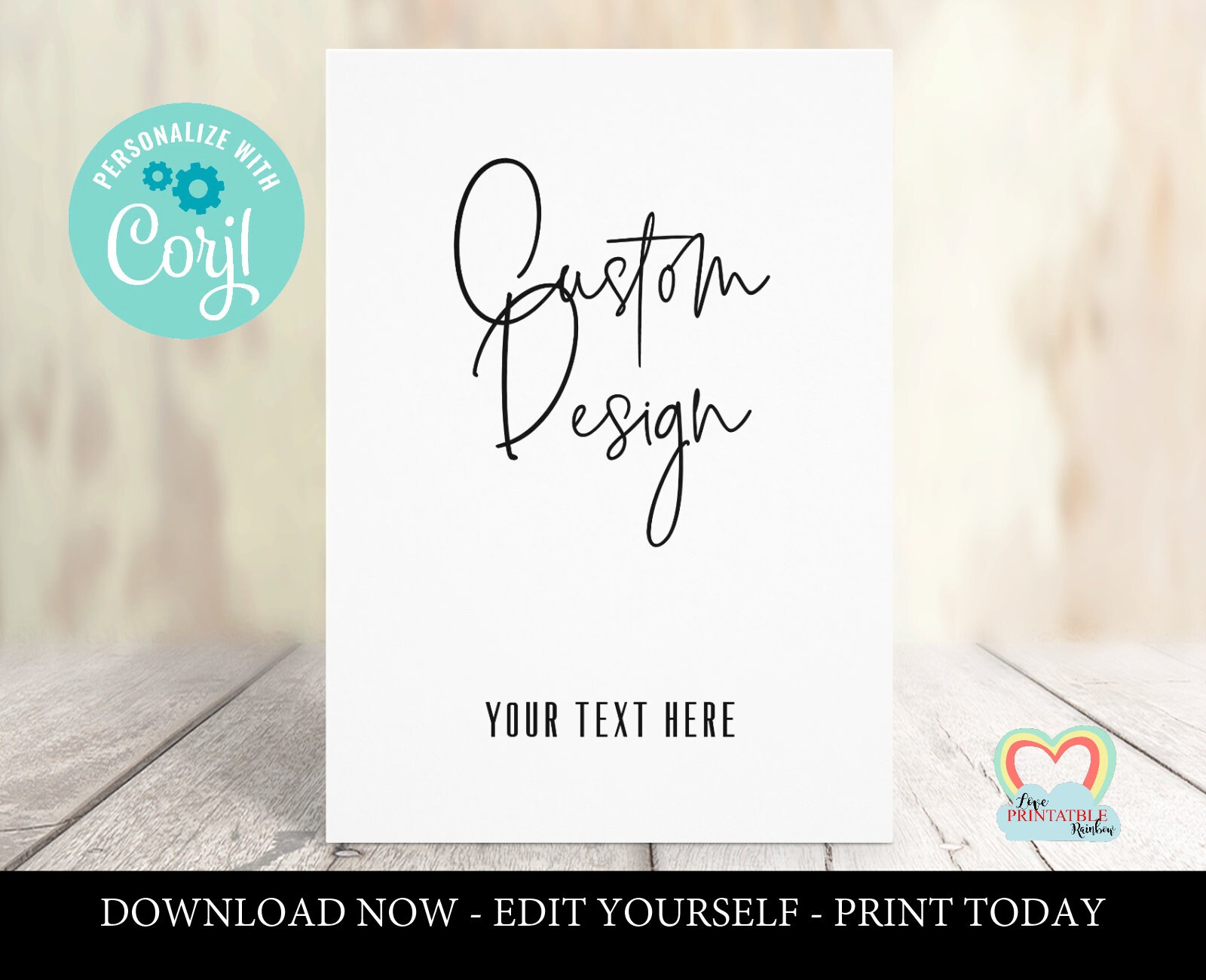 Custom Sign Template DIY Personalized Sign for Home Etsy