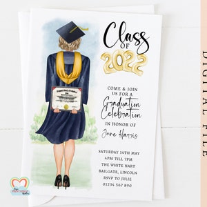 Graduation Invite Printable Personalised Graduation Party - Etsy