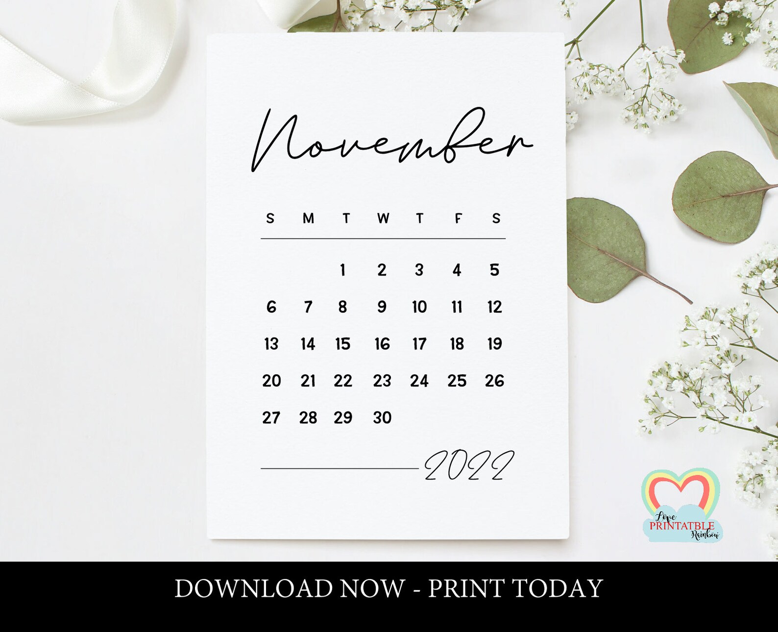 November 2022 Calendar Printable Baby Due Date November 2022 Etsy
