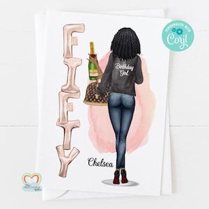 best friend 50th birthday card printable personalised 50th birthday card cheers to 50 years custom portrait corjl custom birthday card,