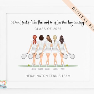 regalos para tenistas, equipo de tenis, impresión de graduación de tenis, lo que se siente como el final, regalos del club de tenis, jugadores de tenis, arte de tenis imprimible