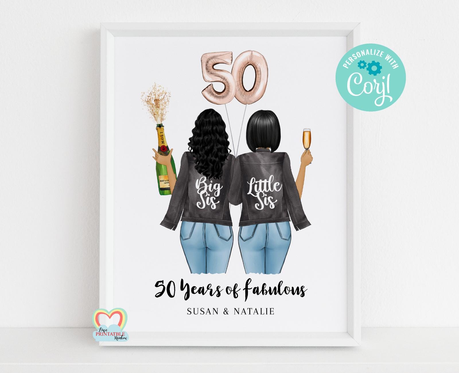 Hermano cumple 50 años - Etsy México, image size:1600x1300