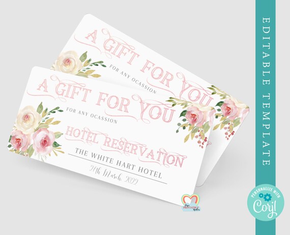 PRINTABLE Hotel Reservation Voucher Hotel Reservation Ticket | Etsy