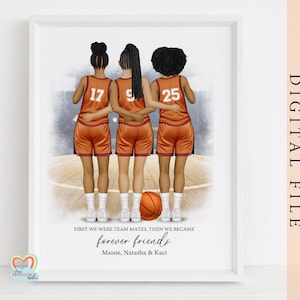 Basketball Geschenk für beste Freundin, beste Freundin und Freundinnen Wand Kunst für beste Freundin