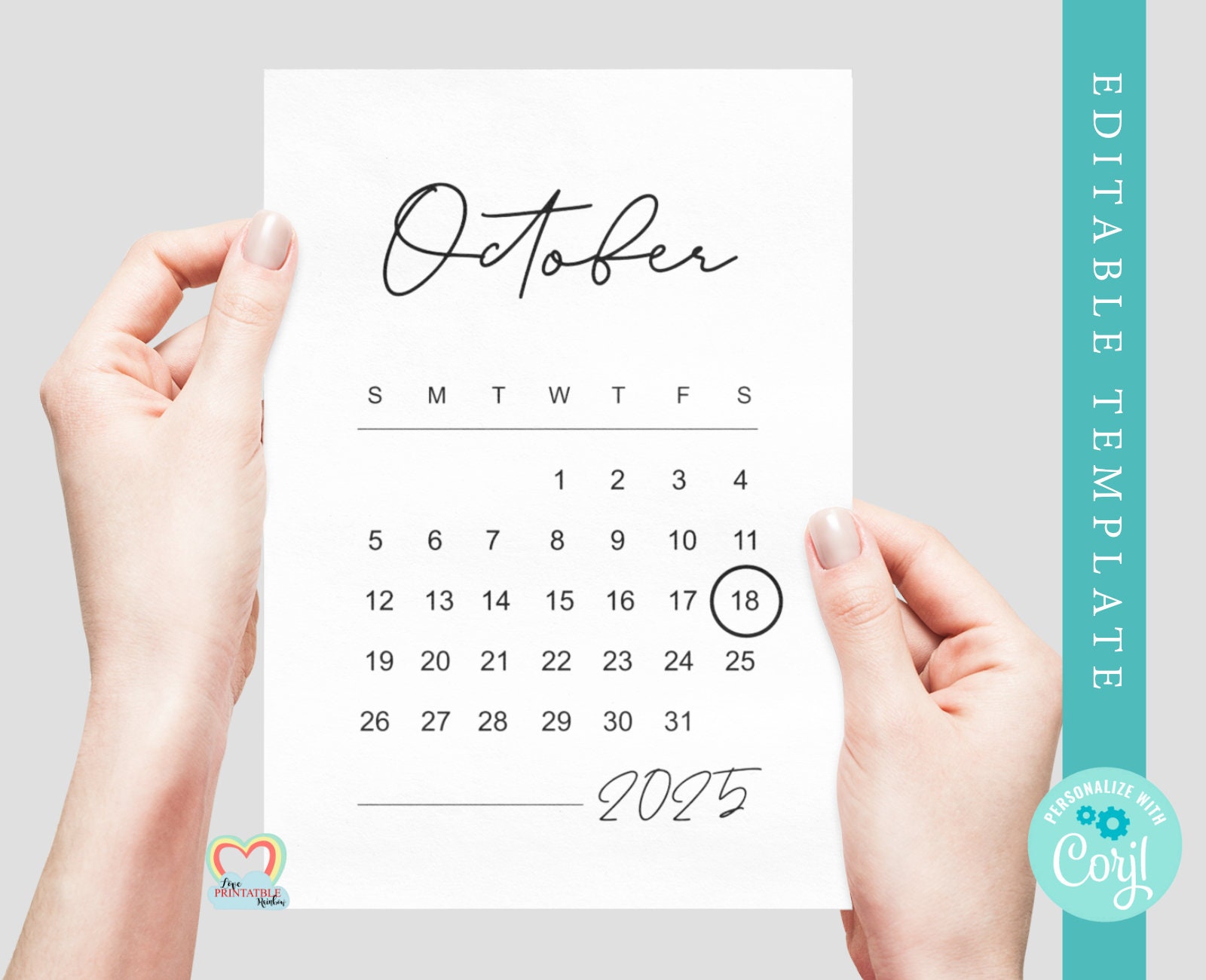 October 2025 Calendar Printable Baby Due Date October 2025 Pregnancy Announcement October 2025 Instant Download Save the Date - Etsy