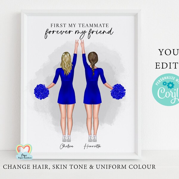 Cheerleader Printable - Etsy