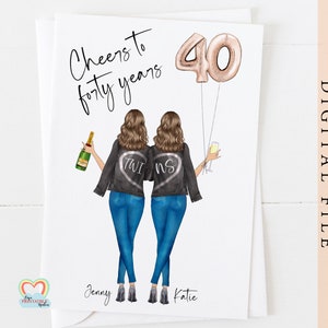 TWINS 40.Geburtstagskarte für Zwillinge 40.Geburtstagskarte für Zwillinge 40.