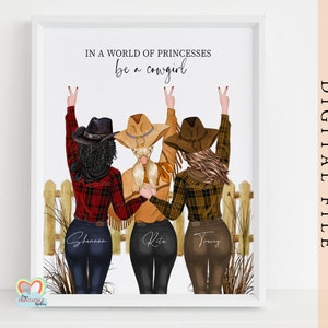 cowgirl best friends print printable best friend be a cowgirl quote download digital cowgirl gift gift roommates diy pdf cowboy girl
