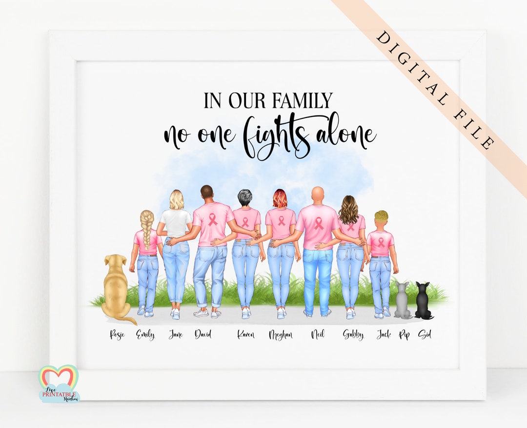 In This Family, Cancer Support, Cancer Motivational Print, Best Friend