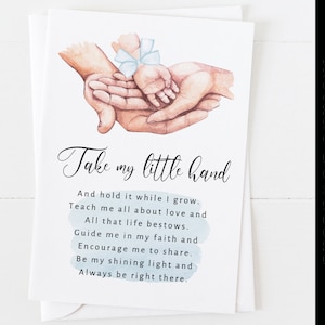 cartão de padrinhos para impressão você será meu padrinho proposta poema aquarela azul mãos família pegue minha mãozinha afilhado menino faça você mesmo download