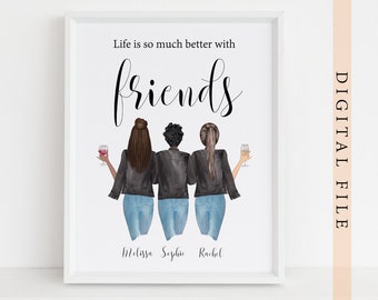 3 Best Friends Quotes Best Friend Quotes | Etsy